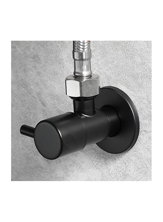 The Bros Angle Stop Valve 1/2 inch x Matte Black Shut Off Water Control Faucet Single Handle Shower Triangle for Bathroom Toilet Bidet - Image 5