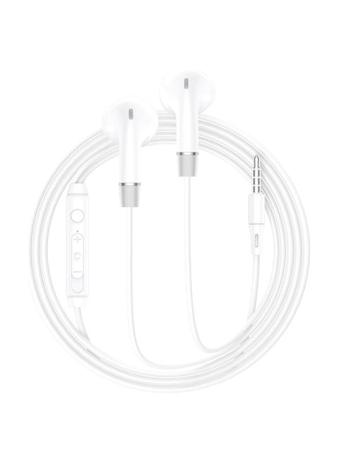 Tingwode SV-13 Music Earphone With Microphone And Comfortable Wearing For Mobile Phone 1.2 M - White