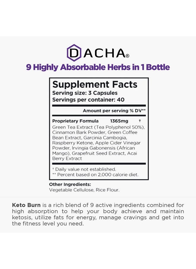 DACHA - Extreme Keto Burn Advantage 1365 Mg Ultra Fast Keto Boost Pure Pills 9 Ketosis Natural Herbs Manage Cravings Fast Utilize Fat For Energy Perfect Exogenous Ketones Slim Diet Garcinia Cambogia - Image 1