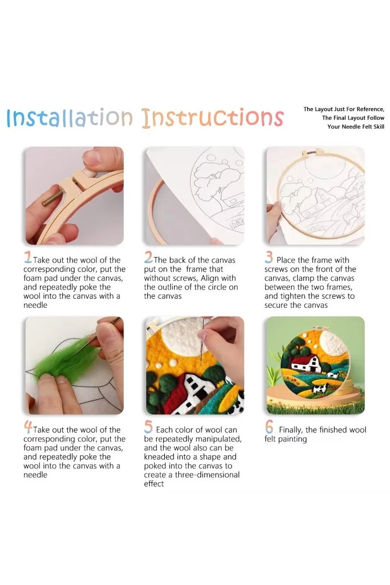 Wool needle felt painting kit - Image 3