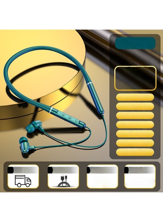 EBMINI New Digital Noise Cancelling Neck Hanging Wireless Bluetooth Earphones