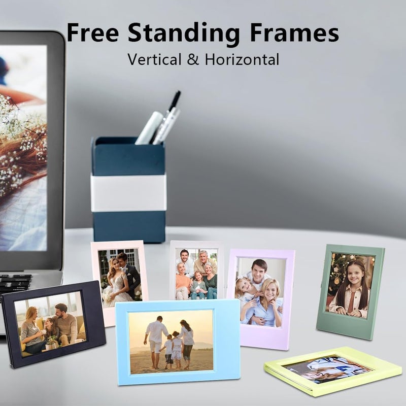 Ukontagood 16 Pack 2x3 Picture Frame for Fujifilm Instax Mini Polaroid Film, 8 Colors Mini Picture Frames with Stand, 3 Inch Polaroid Picture Frame for Home & Office Tabletop Display - Image 5