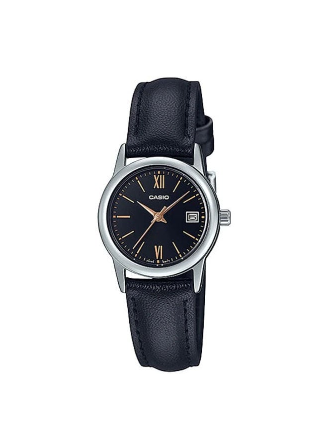 CASIO Leather Analog Watch LTP-V002L-1B3UDF - Image 1