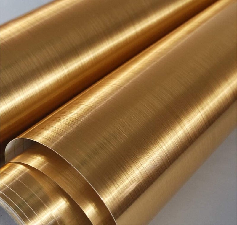Gold Stainless Steel Wallpaper Removable Peel and Stick Countertops 1771 X 118 SelfAdhesive Cleanable Wallpaper for Refrigerator Appliances Furniture Bathroom Kitchen