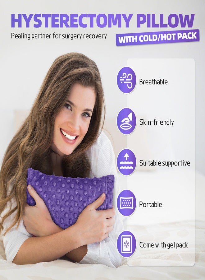 okmaba Hysterectomy Recovery Pillow with Hot/Cold Pack Pocket - Abdominal Surgery Recovery Pillow for Women, C-Section & Tummy Tuck Must Haves, Post Op Support Cushion(Purple) - Image 5