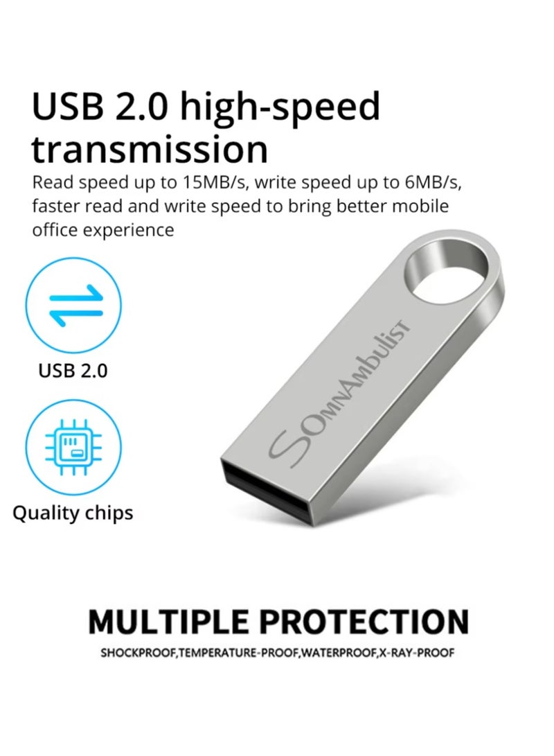SomnAmbulist 32GB Flash Drive for storing data, videos, and photos, USB storage memory with a capacity of 32 gigabytes, portable storage disk, USB flash drive, compatible with many computers, 32GB U - Image 4
