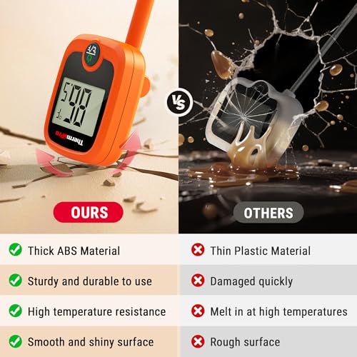 ThermoPro TP509 Candy Thermometer with Pot Clip, 10" Long Probe Instant Read Meat Food Thermometer with LCD, Cooking Oil Thermometer Deep Frying Thermometer for Candy Maple Syrup Sugar Brewing Making - Image 2