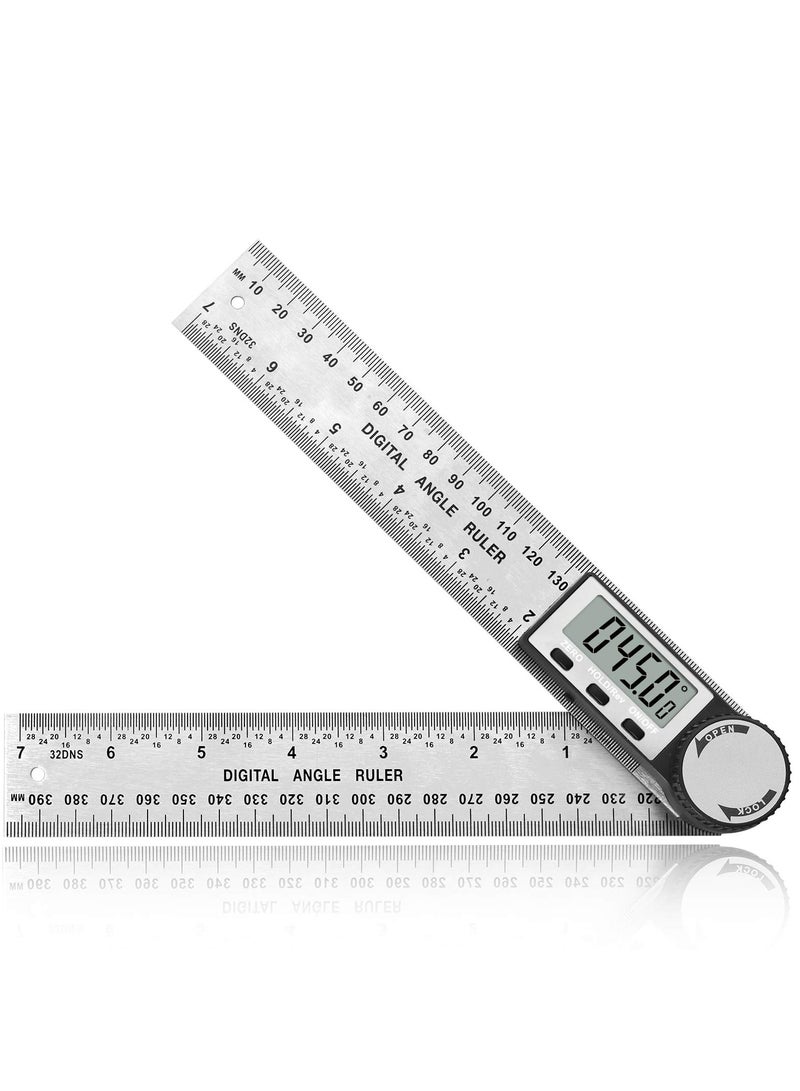 Chabeia 8 inch/200mm, Digital Protractor, Stainless Steel, Electronic Angle Ruler, Angle Gauge, Goniometer,Miter Gauge - Image 1