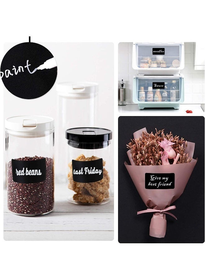 ECVV REUsable & Waterproof Chalkboard Labels Pantry And Storage Blackboard Stickers For Glass, Cups, Containers, Canisters With 1 White Chalk Mark, Office And Kitchen Organizer, 180Pcs/Roll 1 X Roll - Image 5