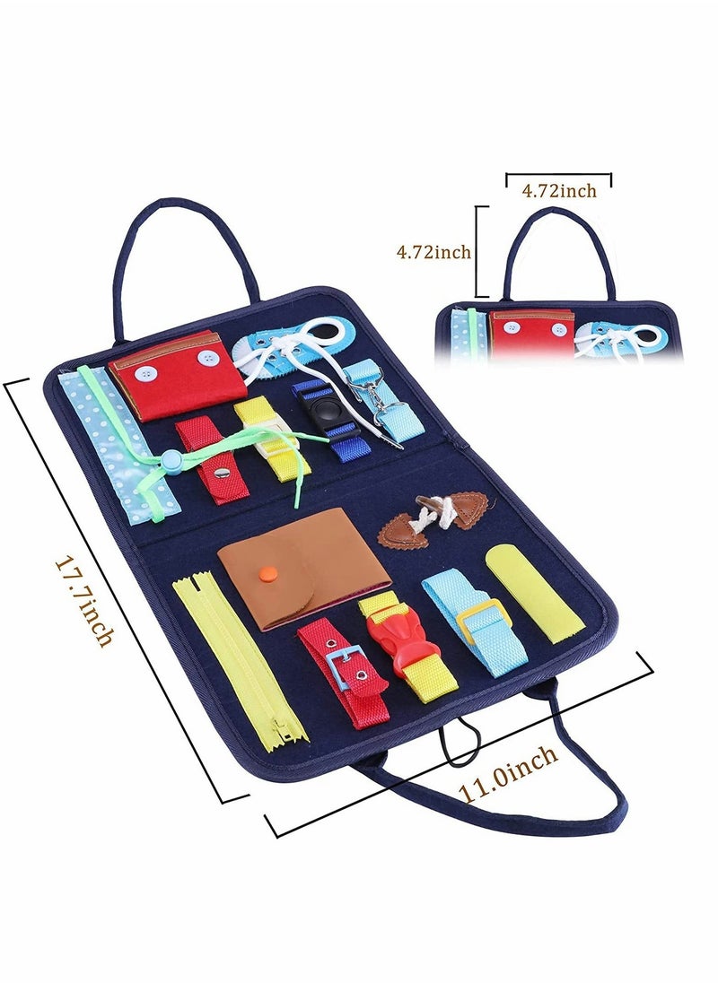 Toddler Felt Busy Board Toys Ages 1-6 / Alphabet Spell Cognition, DELFINO Learning Activities for Fine Motor Skills Travel Toy, Montessori Sensory Early Educational Toys Gift for Toddlers - Image 4