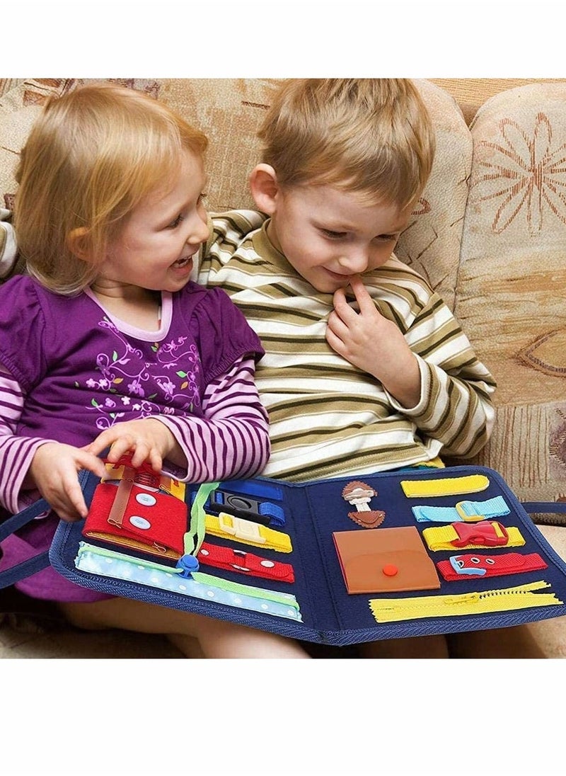 Toddler Felt Busy Board Toys Ages 1-6 / Alphabet Spell Cognition, DELFINO Learning Activities for Fine Motor Skills Travel Toy, Montessori Sensory Early Educational Toys Gift for Toddlers - Image 2