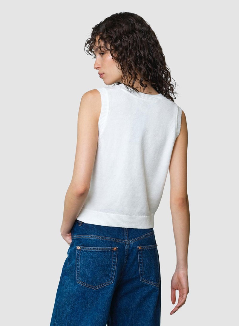 French Connection Junie Floral Applique Vest - Image 3
