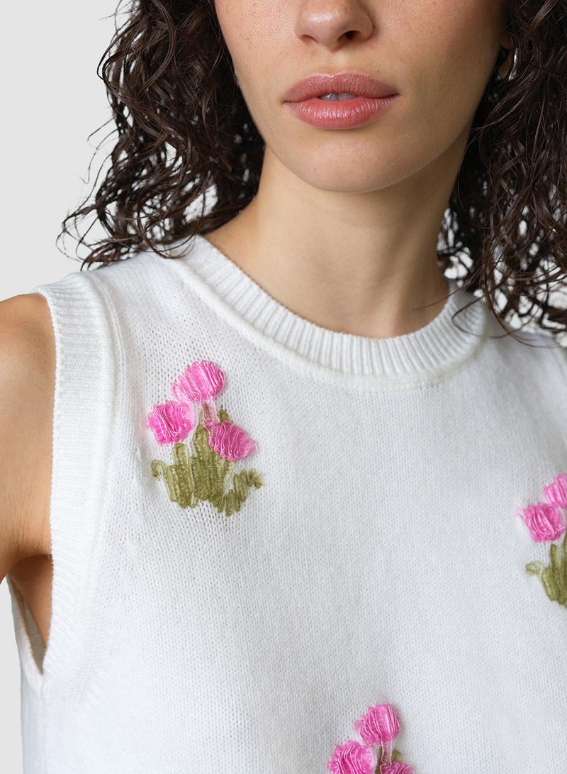 French Connection Junie Floral Applique Vest - Image 5