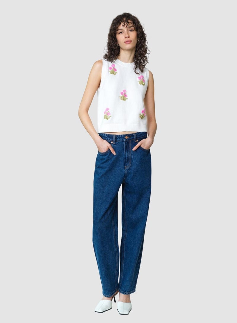 French Connection Junie Floral Applique Vest - Image 4