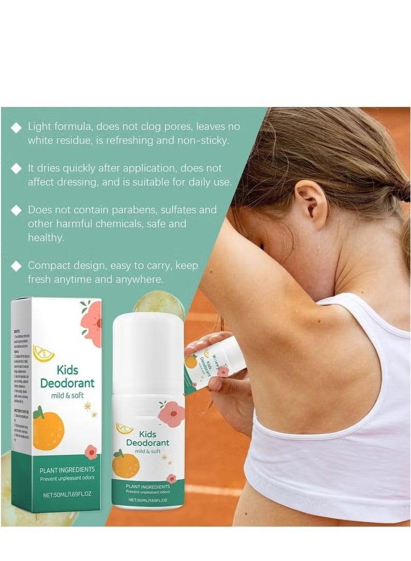 wiieey Deodorant for Kids & Teens, Aluminum Free, Alcohol-Free, Paraben Free, 24 Hr Odor Protection, Clean Fresh Scent, Kids & Tweens, Hypoallergenic Deodorant 50ml (white) - Image 4