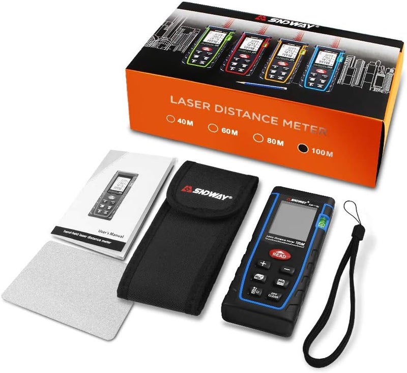 SW-T100 Digital Laser Rangefinder 100M Distance Meter Tape Measure Area Volume - Image 3