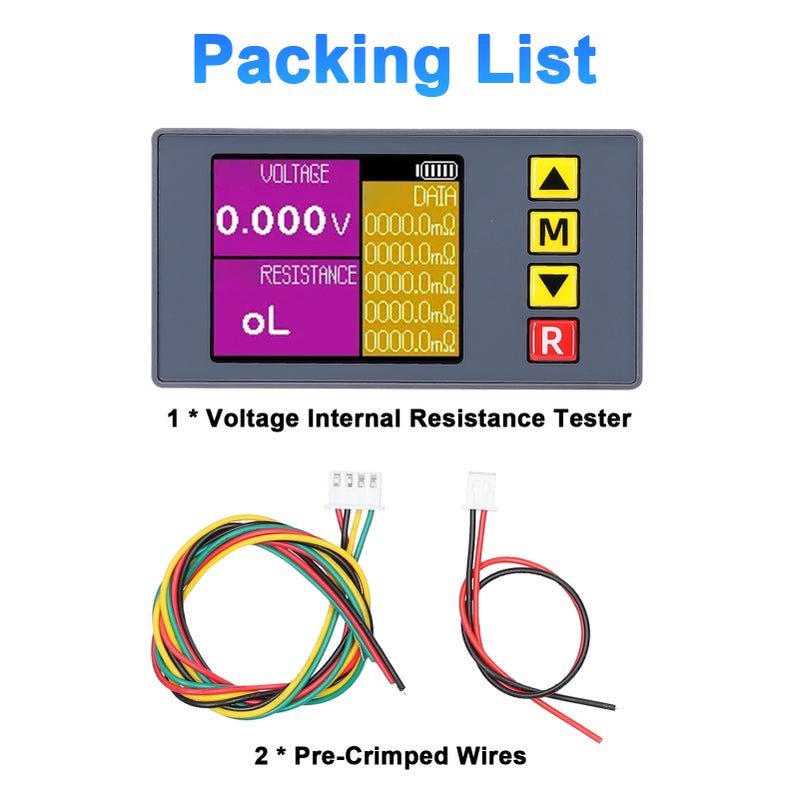 TS457 Entry-Level Voltage Internal Resistance Tester AC 4-Wire Kelvin Method Professional Voltage Meter Internal Resistance Test Device - Image 5