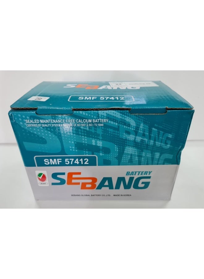 HTE H.T.E  Sebang Car Batteries Korea (Smf57412 / Smf57413 / Din 74 / 12V 74Ah)  - Image 1