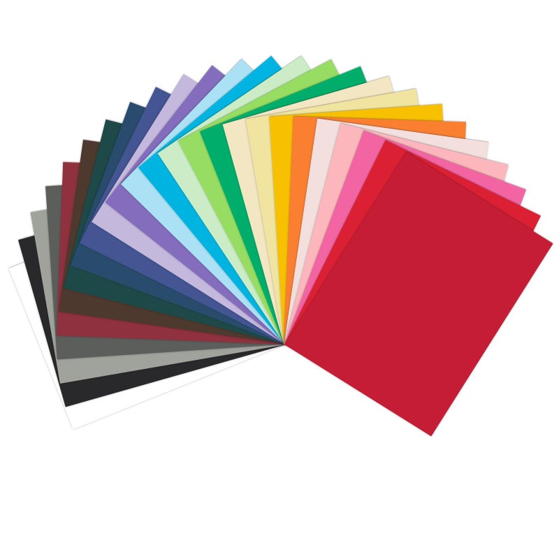 Goefun 50 Sheets Colored Paper 8.5 x 11 Assorted, Goefun Colored Cardstock 25 Colors 65lb Multicolor Construction Paper for Crafts & Scrapbooking - Image 1