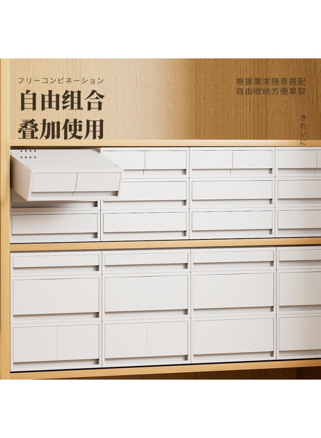 Quner Style Clothes Storage Box Hallway Key Mask Double Grid Classification Storage Box Wardrobe Underwear Clothing Storage Box - Image 2