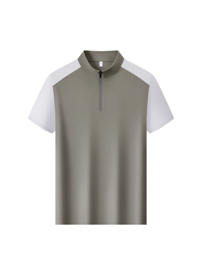 High-end Sports Stand Collar Polo Shirt Men's Half-zip Club Golf Top Uv Protection Golf Clothing Custom