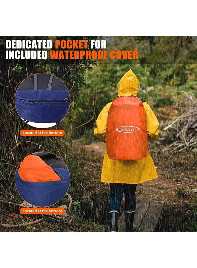 G4Free 35L Waterproof Hiking Backpack Outdoor Rucksack Trekking Daypack for Camping Hiking Backpacking Climbing with Rain Cover - Image 5