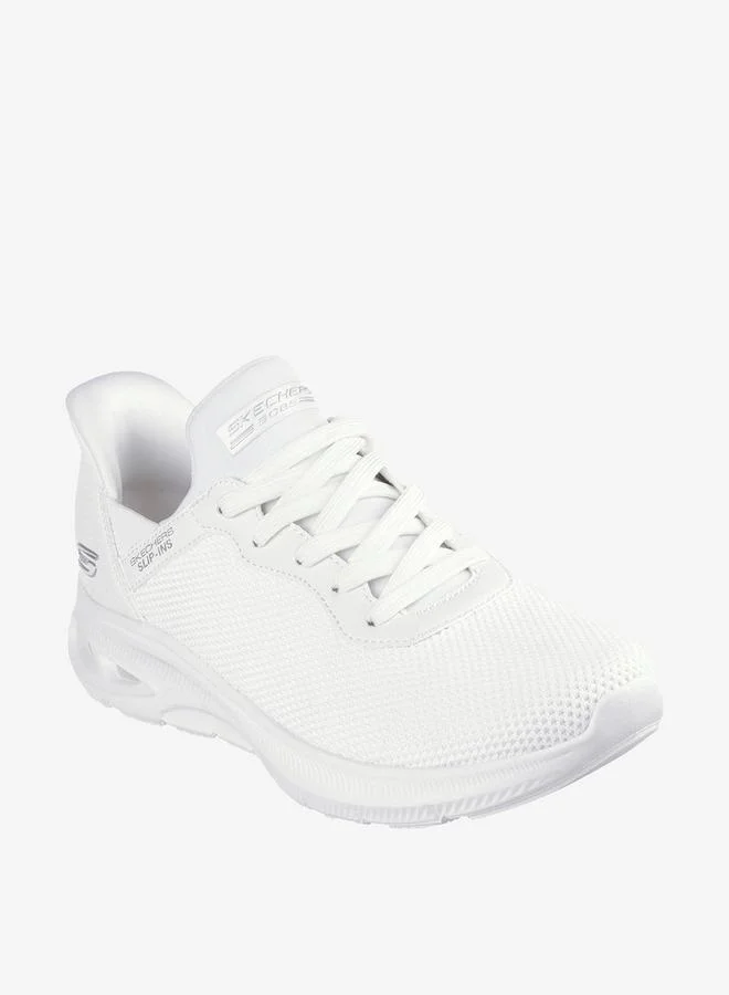 SKECHERS Women's Textured Sports Shoes with Lace-Up Closure - 2035