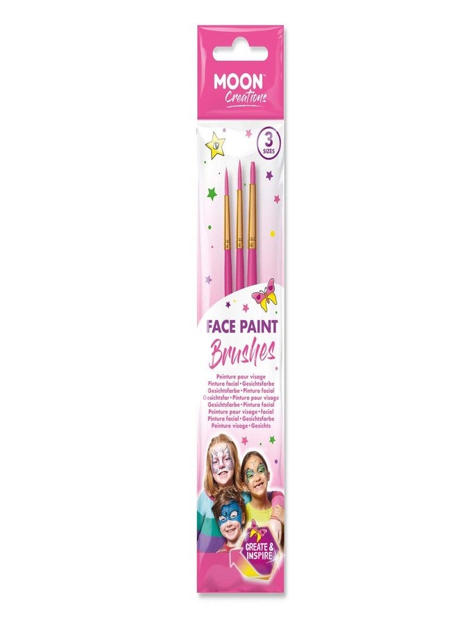 Moon Creations Face Paint Brushes by Moon Creations (Pink Brush Set) - Image 1