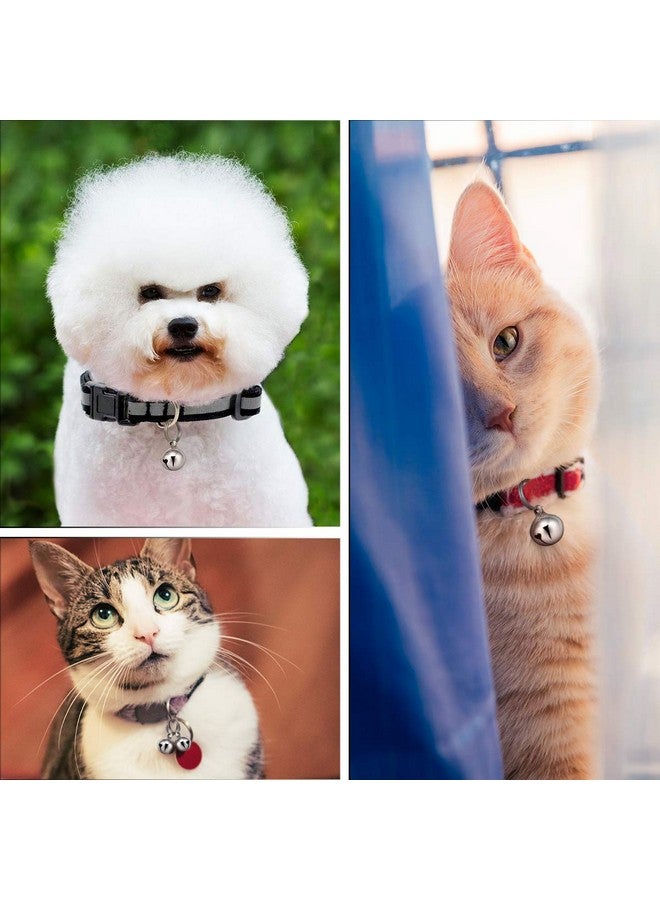 UKCOCO Pet Collar Pendant-6Pcs Cat Collar Bells Copper Bell Training Charm Pendants For Pet Cat Dog Necklace Collar (Silver) - Image 2