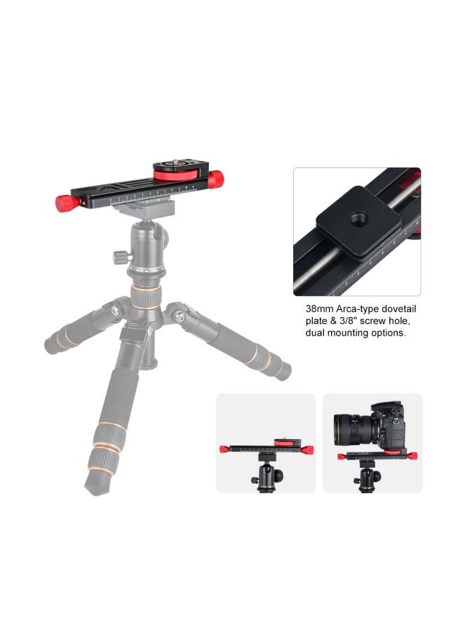 Generic - 2-Way Focusing Slider Tripod Head Black/Red - Image 1