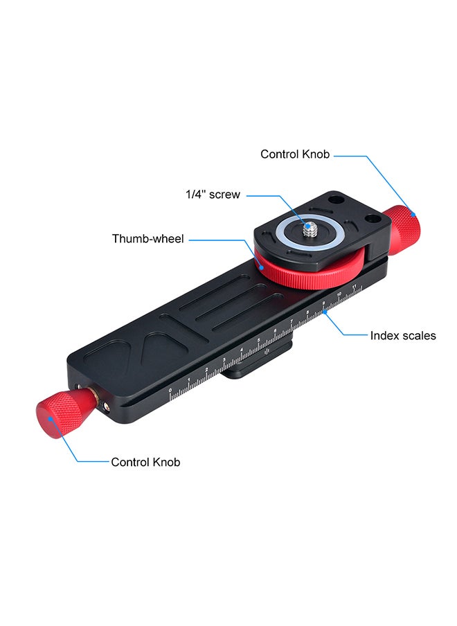 Generic - 2-Way Focusing Slider Tripod Head Black/Red - Image 1
