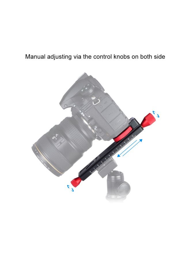 Generic - 2-Way Focusing Slider Tripod Head Black/Red - Image 1