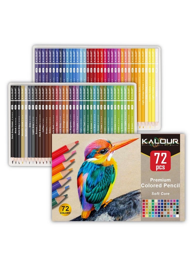 KALOUR 72 Count Colored Pencils for Adult Coloring Books, Soft Core,Ideal for Drawing Blending Shading,Color Pencils Set Gift for Adults Kids Beginners - Image 1