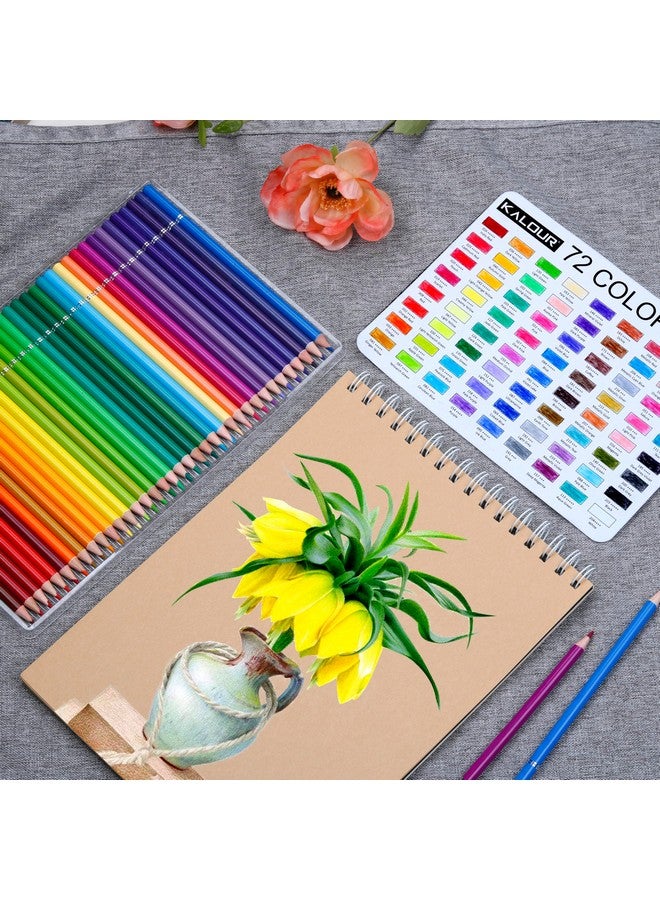 KALOUR 72 Count Colored Pencils for Adult Coloring Books, Soft Core,Ideal for Drawing Blending Shading,Color Pencils Set Gift for Adults Kids Beginners - Image 2