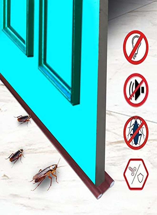 GLUN Door Gap Filler, Brown Colour 39 Inches Length 20mm Thickness, Bottom Door Sealing Guard Protect from Insects, Dust/Water Proof Noise Cancellation and Cooling Leakage (Pack of 3) - Image 4
