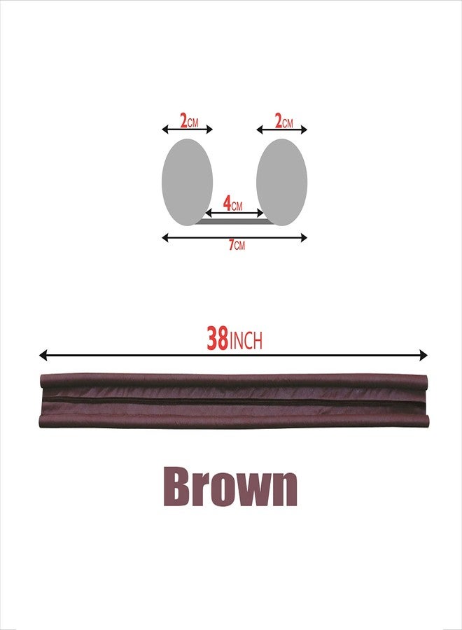 GLUN Door Gap Filler, Brown Colour 39 Inches Length 20mm Thickness, Bottom Door Sealing Guard Protect from Insects, Dust/Water Proof Noise Cancellation and Cooling Leakage (Pack of 3) - Image 3