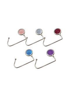 KASTWAVE 5Pack Handbag Purse Hanger Hooks for Table Portable Crystal Diamond Mini Duty Metal Bag  - Image 1