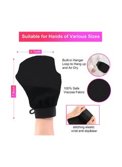 EOTM Pack Of 4 Moroccan Bath Exfoliation Scrubbing Gloves Black  - Image 3