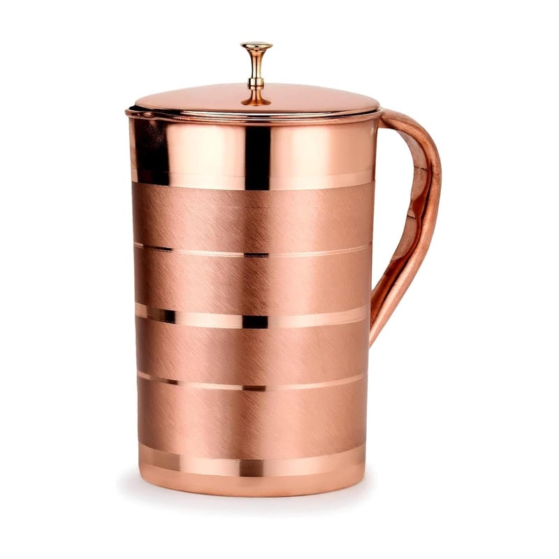 IDEAL PRIME Rust Proof Pure Copper Jug with Airtight Lid 15 Liter Ayurveda Health Benefit Smooth Finished Ideal for Water Storage Serving Pack of 1 - Image 2