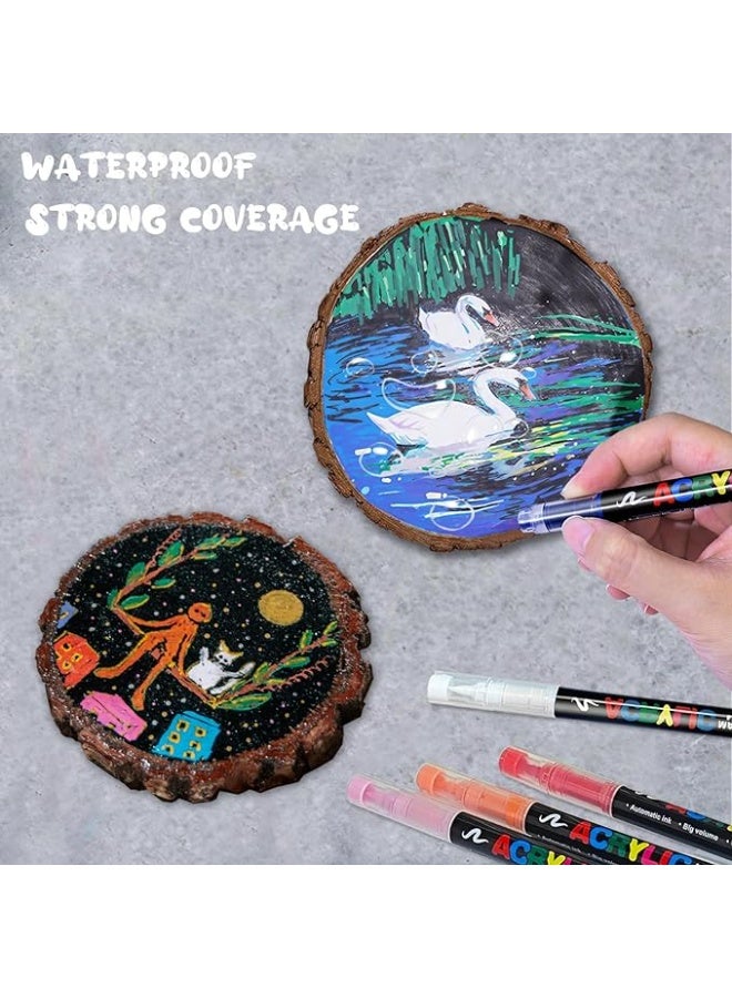 36 Colors acrylic paint Pens Soft Brush Tip Acrylic Markers Quick-Drying Waterproof Acrylic paint Markers for Canvas Wood Ceramic Stone and DIY Art Crafting - Image 5