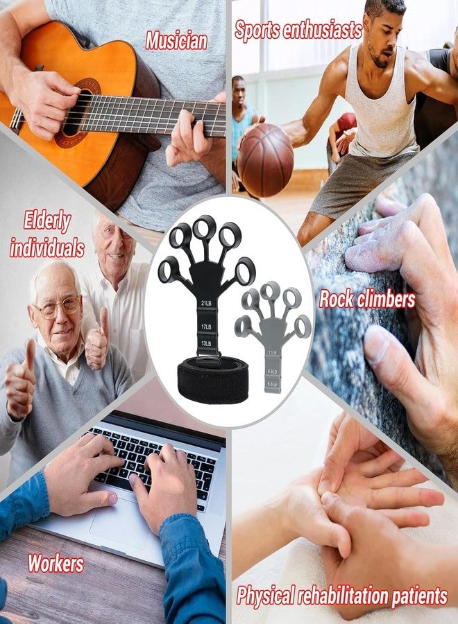 TOMATUS® 2 Pcs Hand Grip Strengthener, Forearm Strength Trainer, Finger Endurance, Hand Exercisers for Strength, Strength Training Equipment, Black & Grey - Image 2