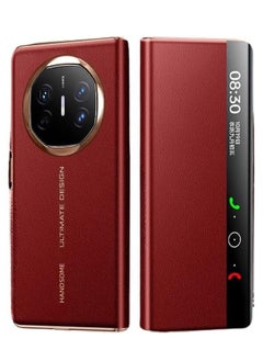 General Smart Leather Case Compatible with Huawei Mate X6  Electroplating Full Protective Shell with Intelligent Window For Mate X6 Phone  - Image 1