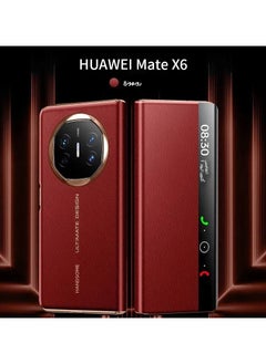 General Smart Leather Case Compatible with Huawei Mate X6  Electroplating Full Protective Shell with Intelligent Window For Mate X6 Phone  - Image 2