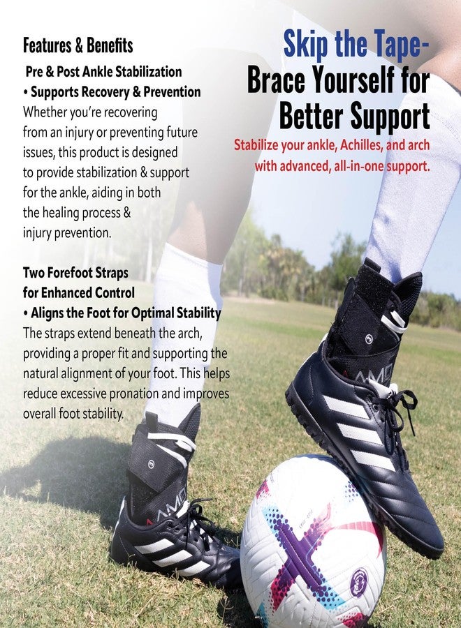 Braceapedia AAMO Sport Lace Up Ankle Brace for Women & Men - Professional Orthopedic Ankle Support & Foot Brace for Sports, Stabilizer & Active Protection - Breathable Neoprene - Black, Size M - Image 3