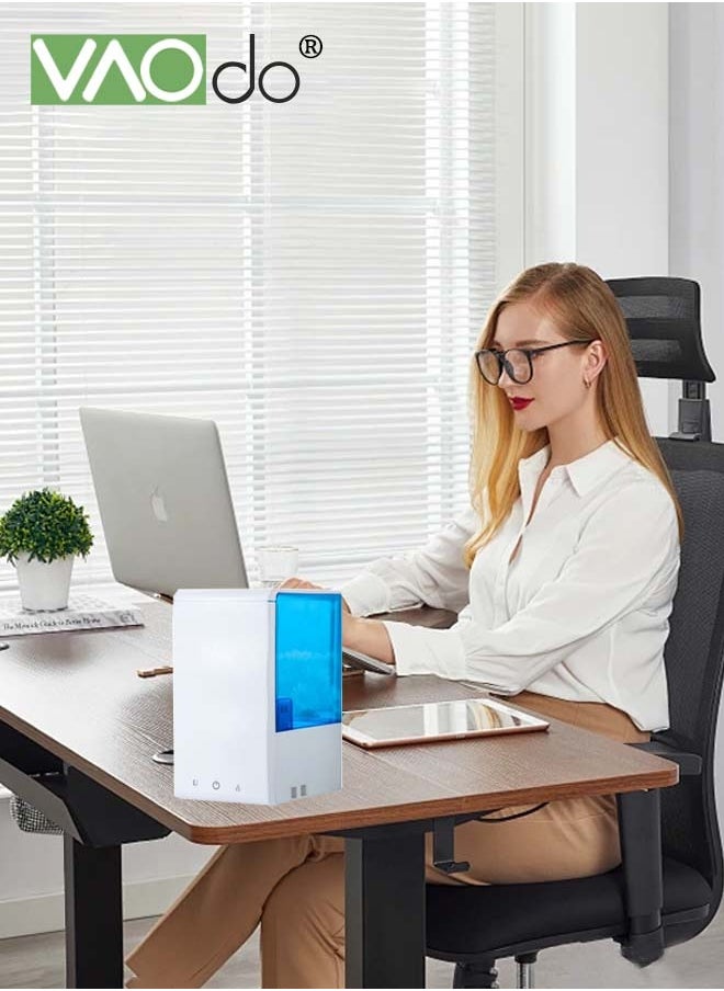 VAOdo - Humidifiers for Bedroom 3L Top Fill Cool Mist Humidifiers with Filter Quiet Humidifiers with Adjustable Mist Output - Image 1