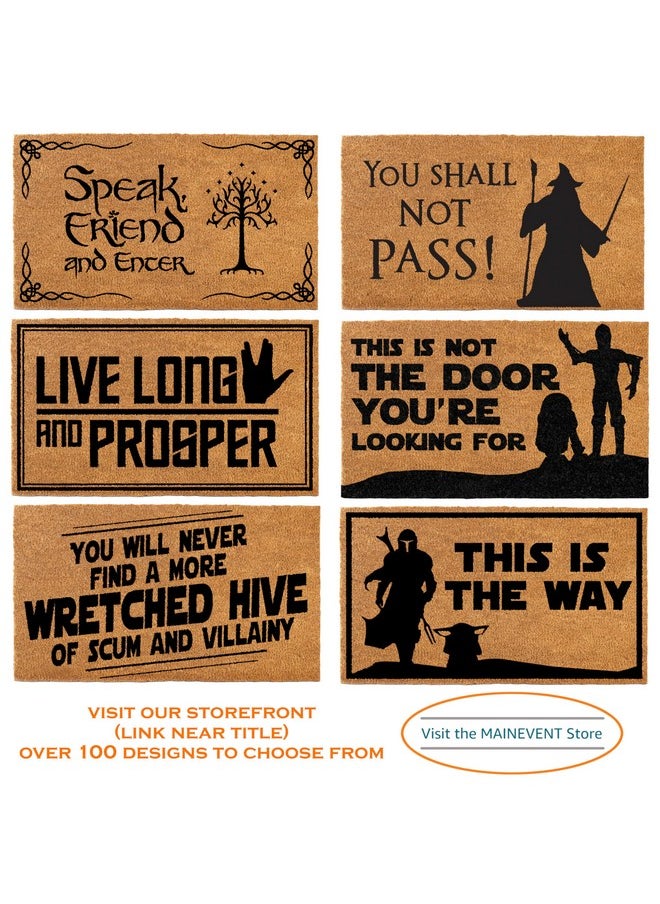 MAINEVENT No Admittance Except On Party Business Door Mat 30X17 Inch, Nerd Welcome Mat, Nerd Door Mat, Nerdy Welcome Mat Nerdy Door Mat Geeky Door Mat Lord Of The Rings Decor Lord Of The Rings Doormat Lotr Gift  - Image 5