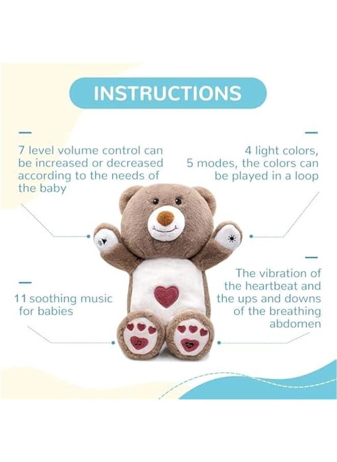 Baby Sleep Soother,Newborn Essentials Baby Stuff Toys 0-6 Months,Baby  Girl Gifts Sound Machine for Nursery with Realistic Breathing Motion Shusher Baby Registry Search