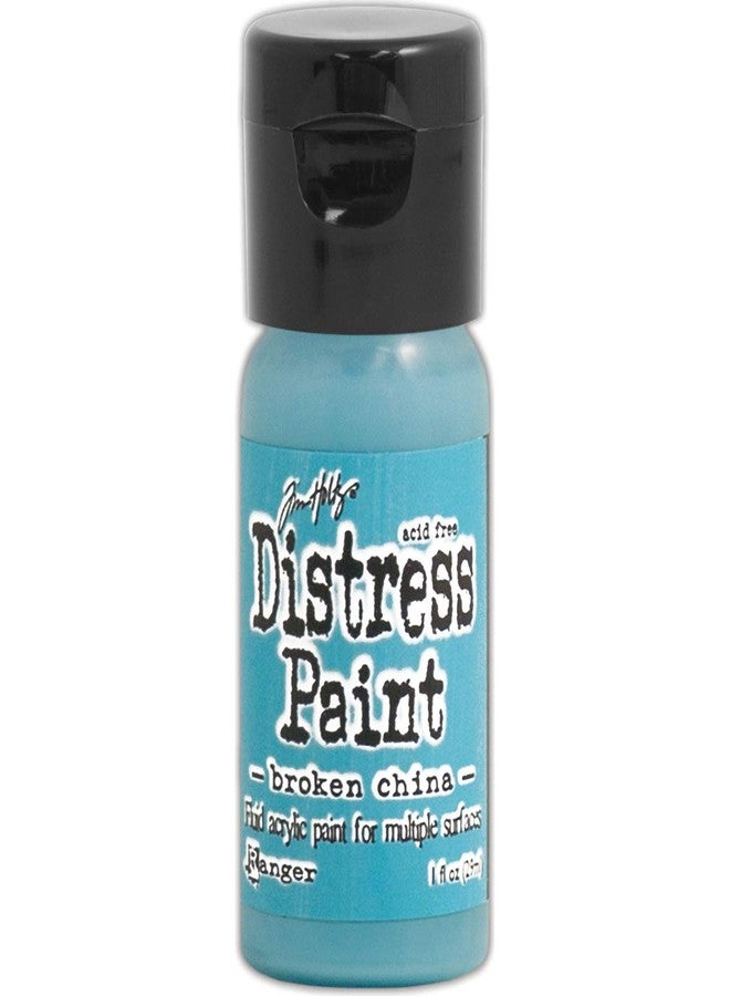 Ranger Tim Holtz Distress Paint Flip Top 1oz, Broken China Blue - Image 2