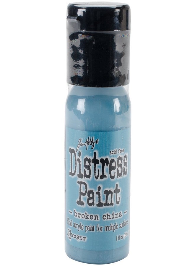 Ranger Tim Holtz Distress Paint Flip Top 1oz, Broken China Blue - Image 1