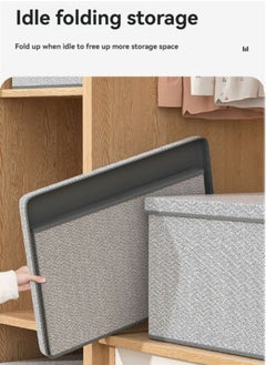 M MIAOYAN Foldable Fabric Storage Box with Lid – Large Capacity Organizer for Closet & Home Use  - Image 4